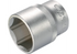 Stecknuss SW 27 x 42 mm, Sechskant kurz mit 1/2 Zoll Antrieb SW-Stahl