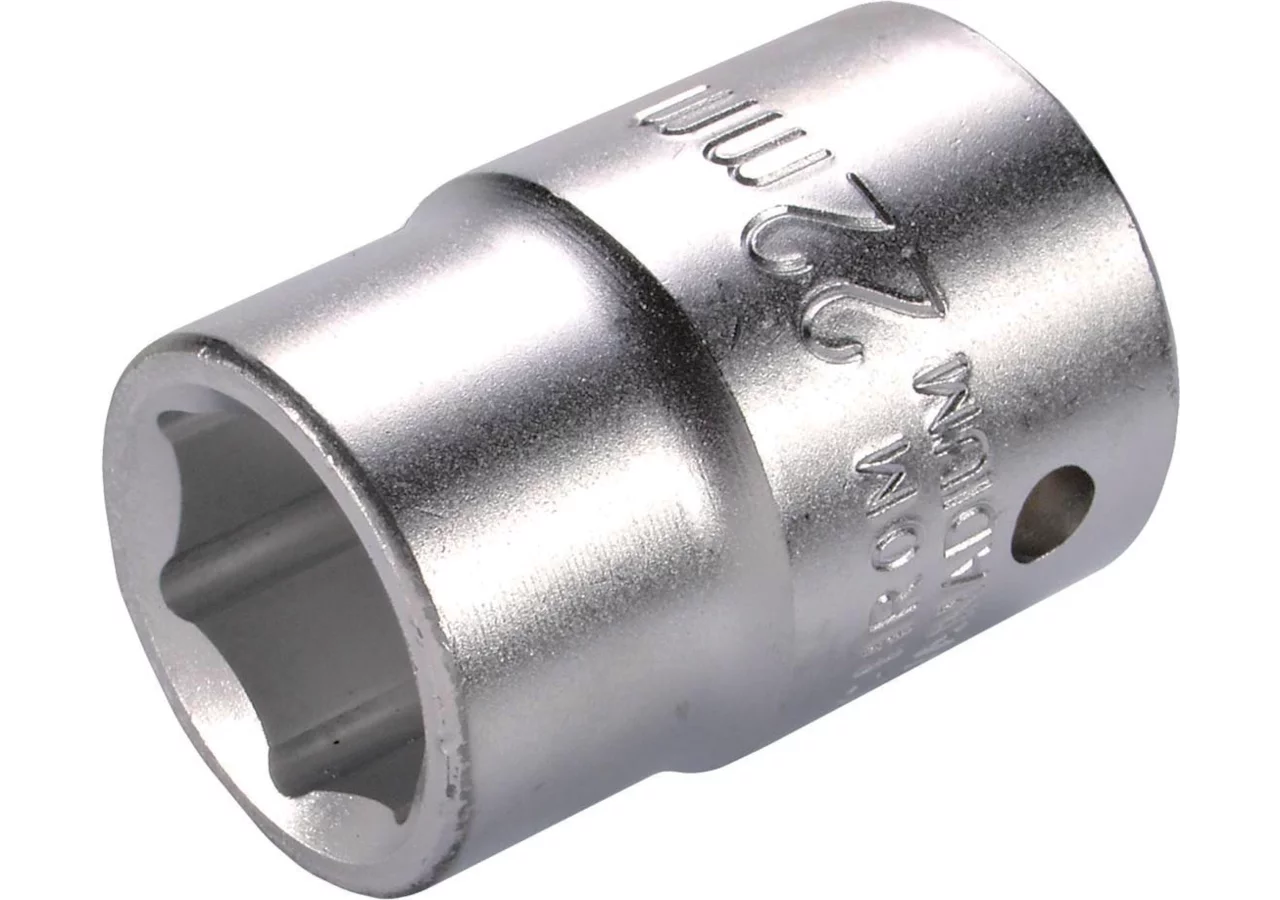 Stecknuss SW 22 x 50 mm, Sechskant kurz mit 3/4 Zoll Antrieb SW-Stahl