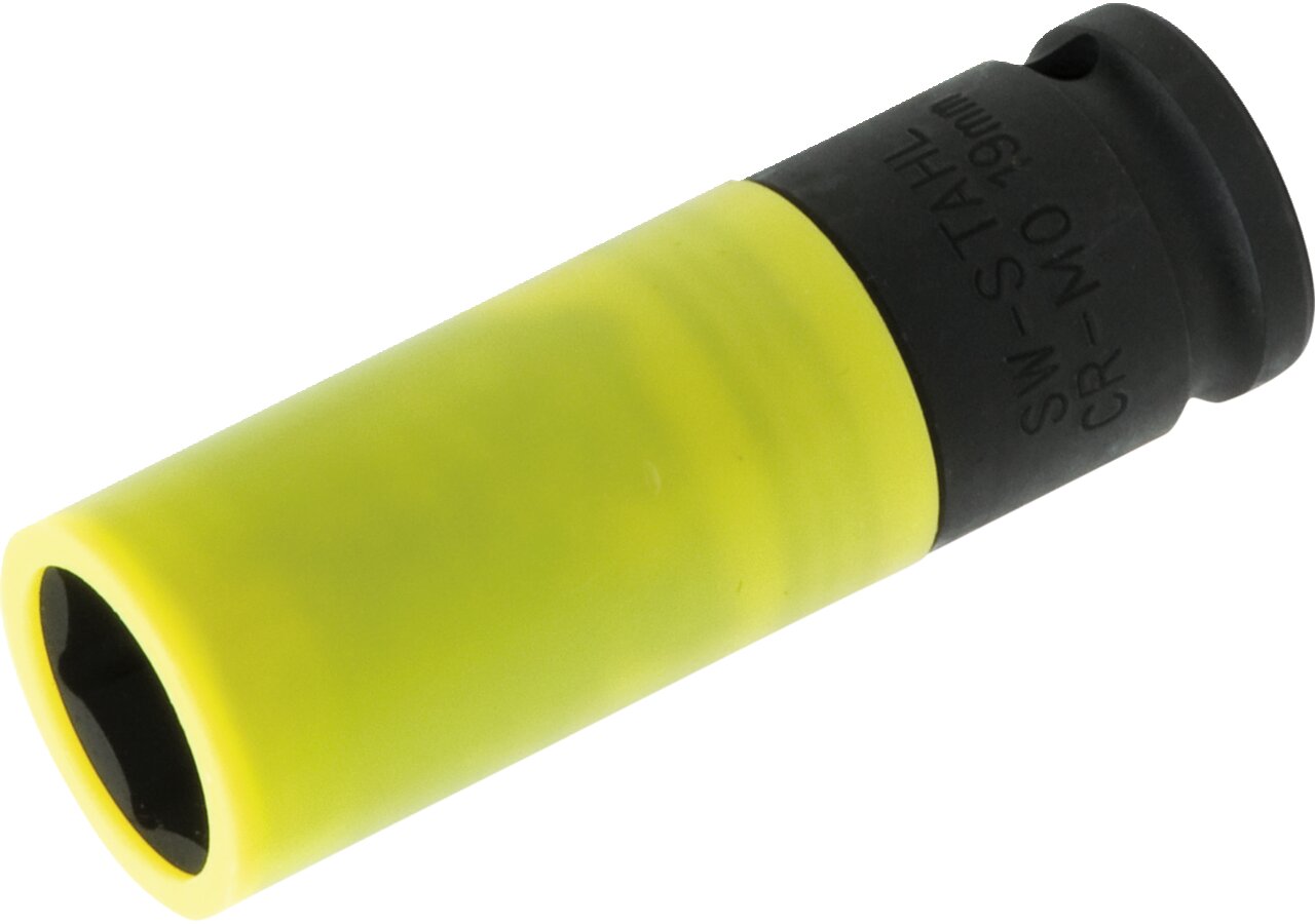 Radmutterneinsatz SW 19, L 85 mm, Schlagfest mit 1/2 Zoll Antrieb SW-Stahl