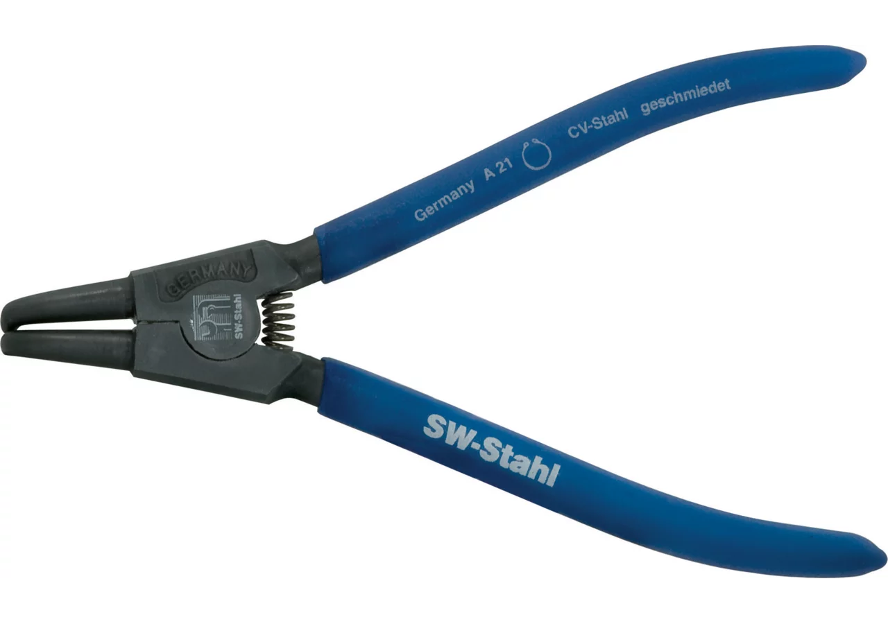 Sicherungsringzange Dm 19 - 60 mm, L 170 mm, 90° gebogen für Welle-Aussensicherung – passend für Welle-Aussensicherung SW-Stahl