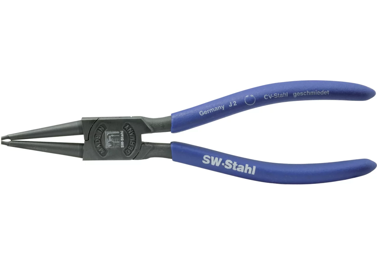 Sicherungsringzange Dm 19 - 60 mm, L 180 mm, 180° gerade für Bohrung-Innensicherung – passend für Bohrung-Innensicherung SICHERUNGSZANGE SW-Stahl