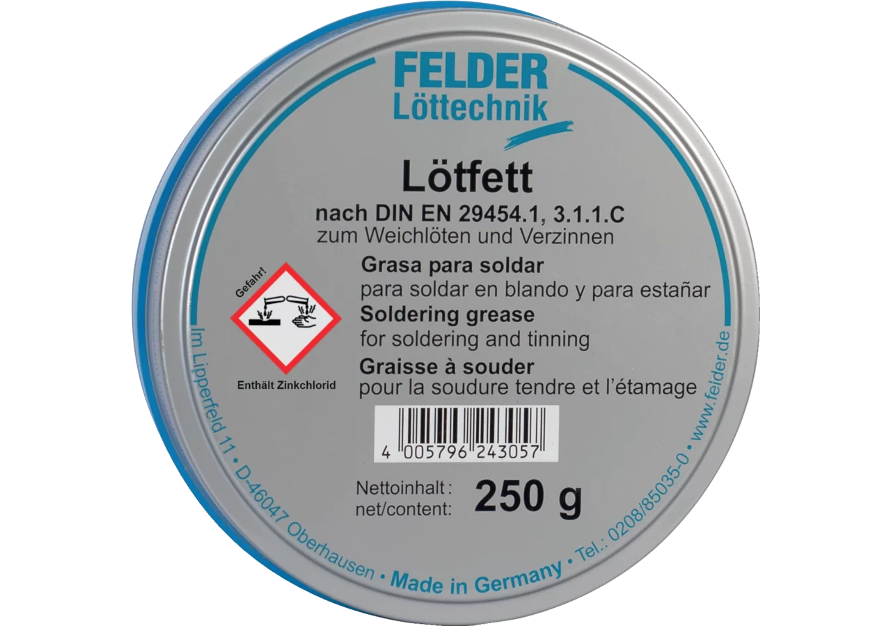 Lötfett 250 g zum Weichlöten und Verzinnen SW-Stahl
