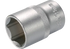 Stecknuss SW 7 x 28 mm, Sechskant kurz mit 3/8 Zoll Antrieb SW-Stahl