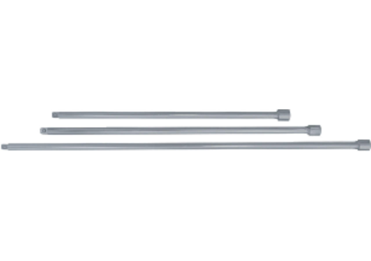 Verlängerungssatz 3-teilig, 375 - 450 - 600 mm mit 3/8 Zoll Antrieb SW-Stahl