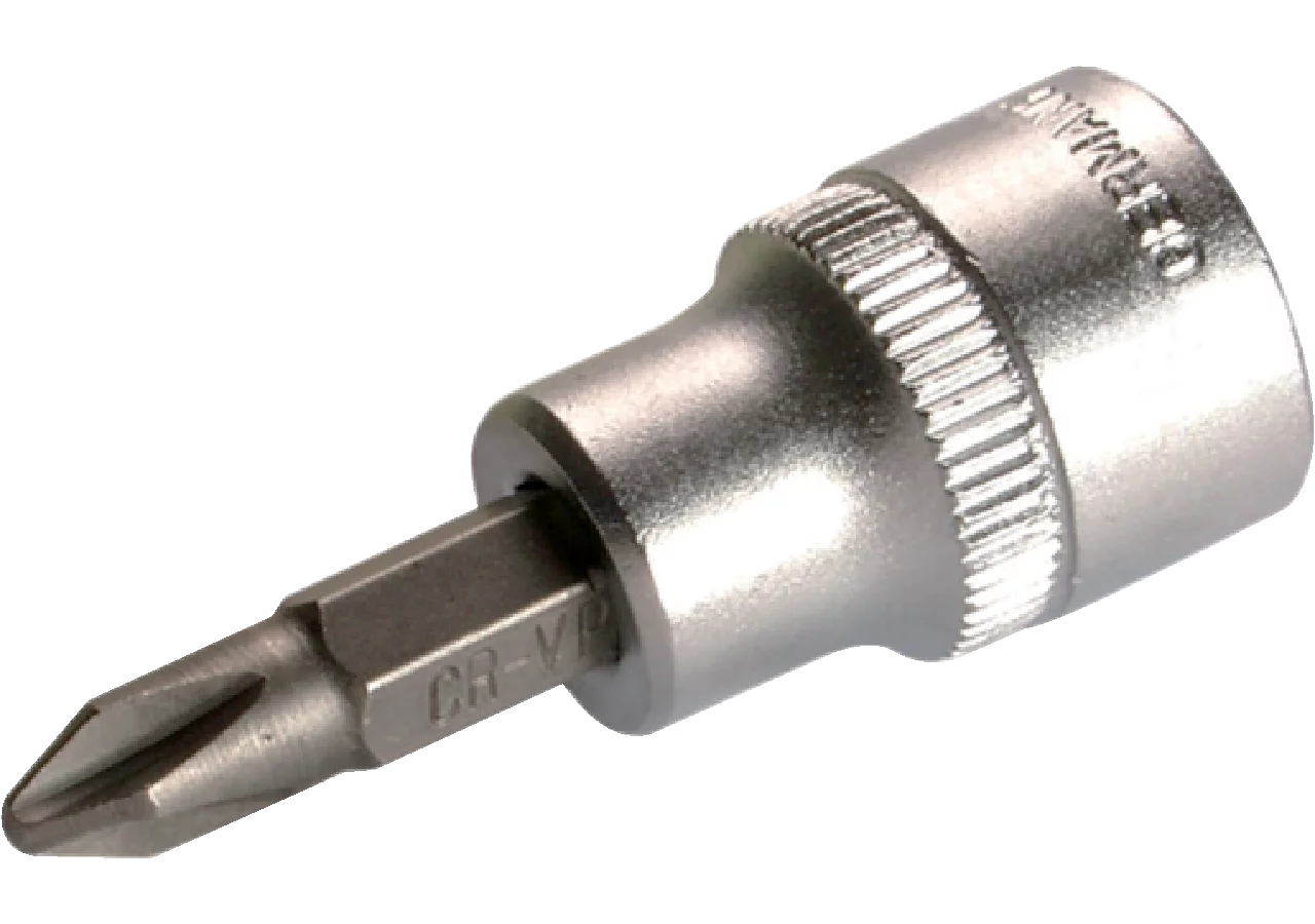 Schraubendreheinsatz PH2 x 48 mm, mit Kreuzschlitz mit 3/8 Zoll Antrieb SW-Stahl