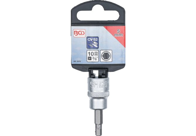 Schraubendreheinsatz SW 5 x 48 mm, Innensechskant mit 3/8 Zoll Antrieb BGS