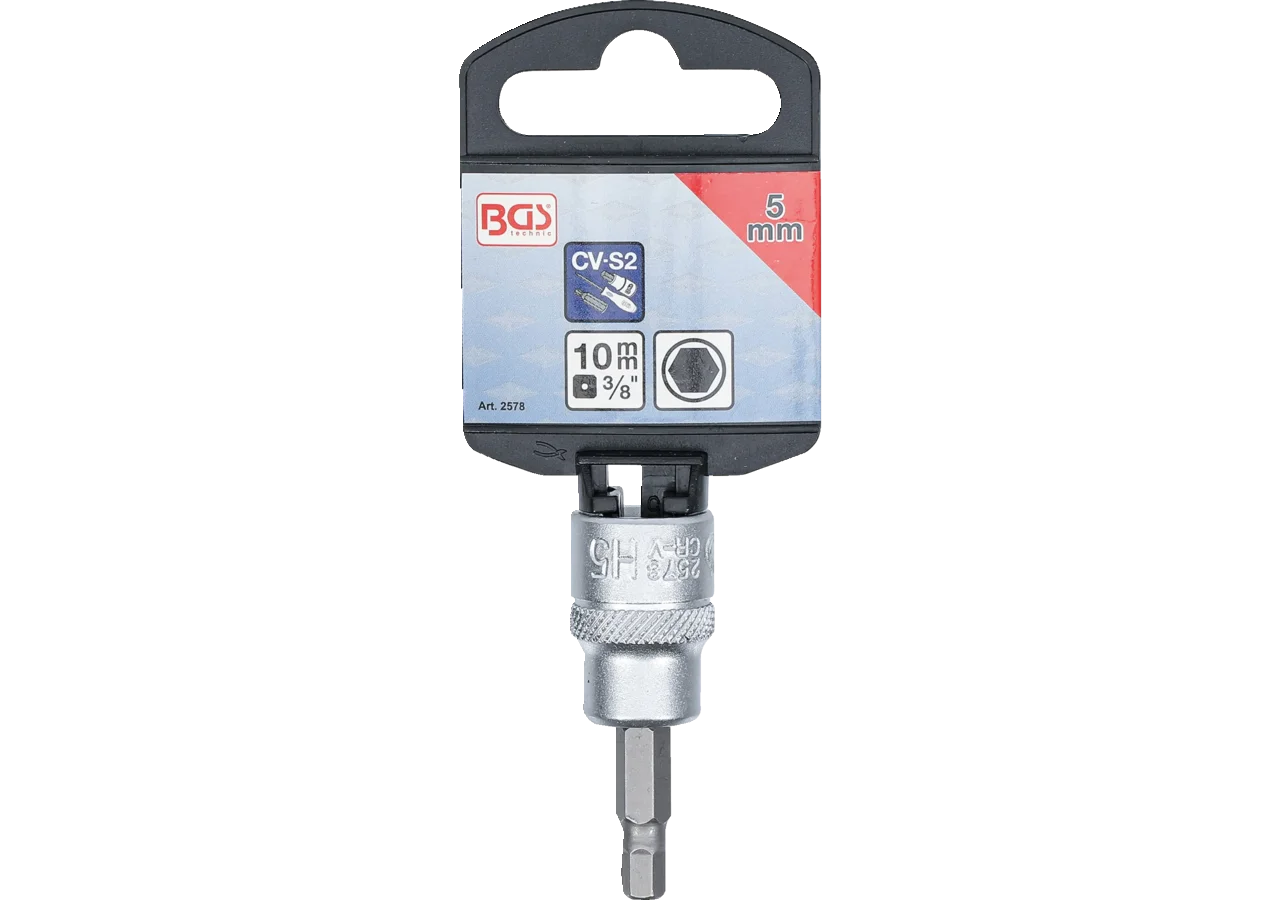 Schraubendreheinsatz SW 5 x 48 mm, Innensechskant mit 3/8 Zoll Antrieb BGS