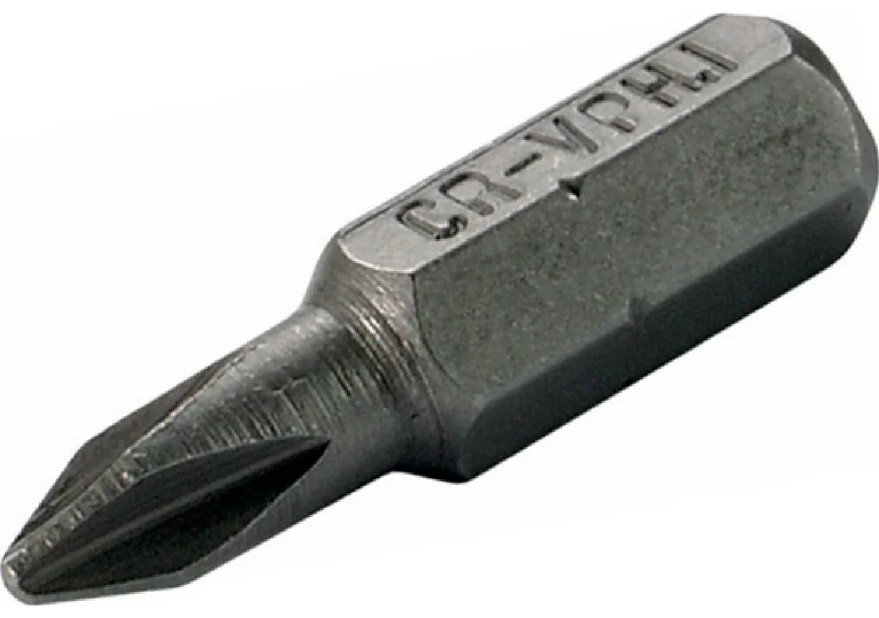 Schraubenbit PH 1 x 25 mm, mit Kreuzschlitz mit 1/4 Zoll Antrieb SW-Stahl