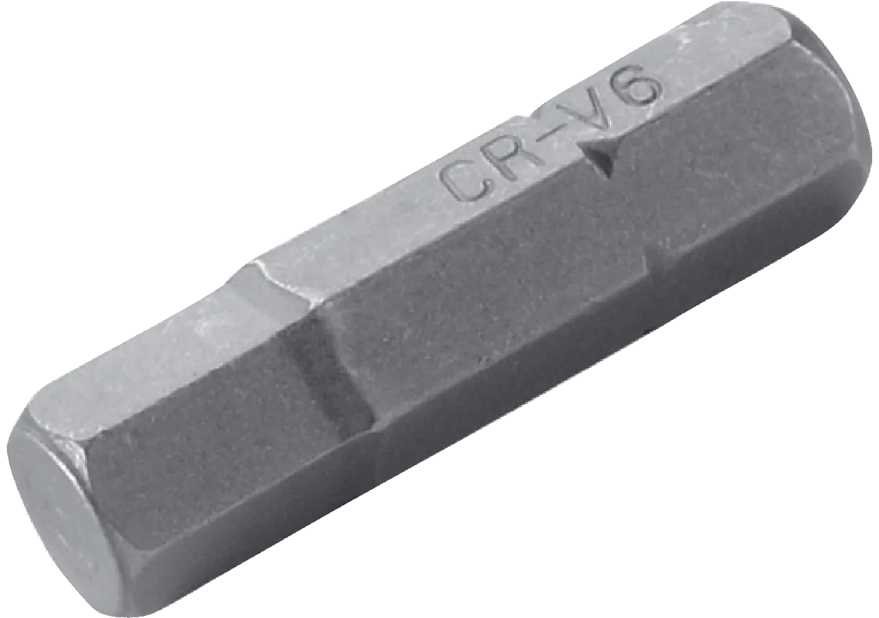 Schraubenbit SW 6 x 25 mm, Innensechskant mit 1/4 Zoll Antrieb SW-Stahl