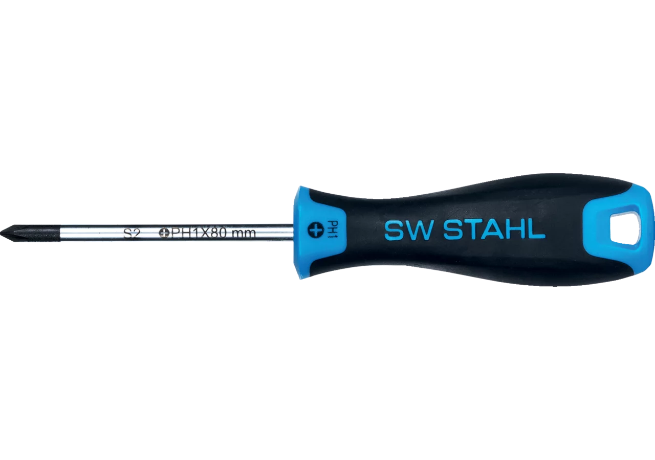 Schraubendreher PH1 x 75 mm, mit Kreuzschlitz SW-Stahl