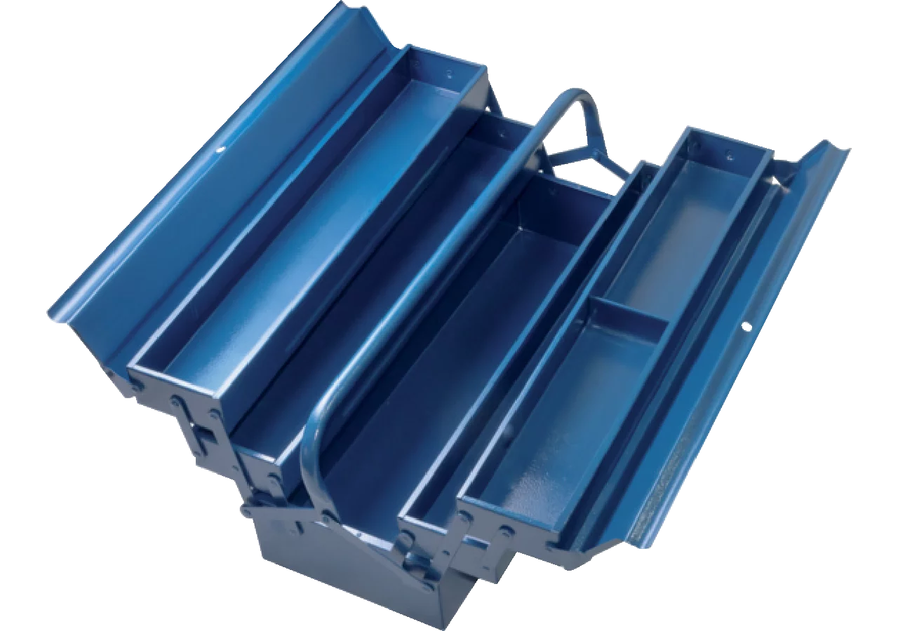 Werkzeugkoffer 430 x 200 x 200 mm Stahlblech blau lackiert SW-Stahl