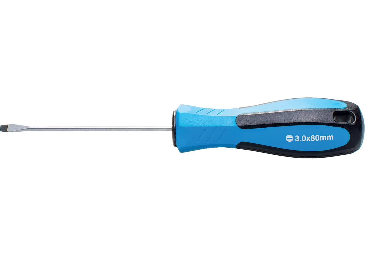 Schraubendreher 3,0 x 80 mm, mit Schlitz SW-Stahl