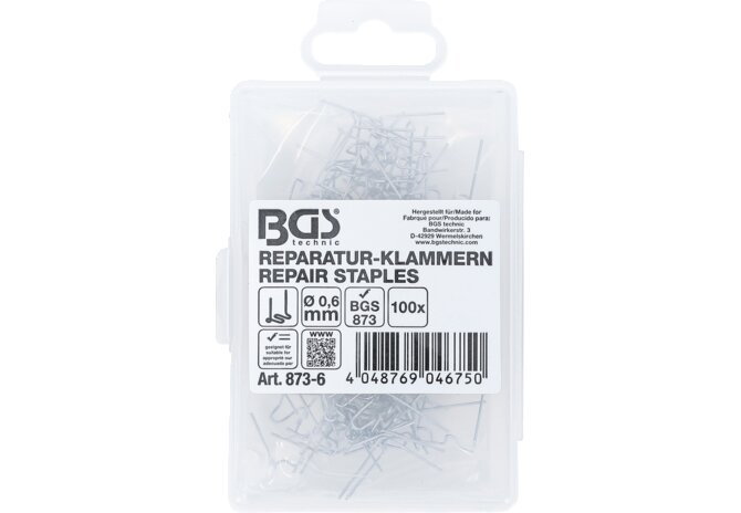 Reparaturklammern W-Form, 100 Stück passend zu 00986608 BGS