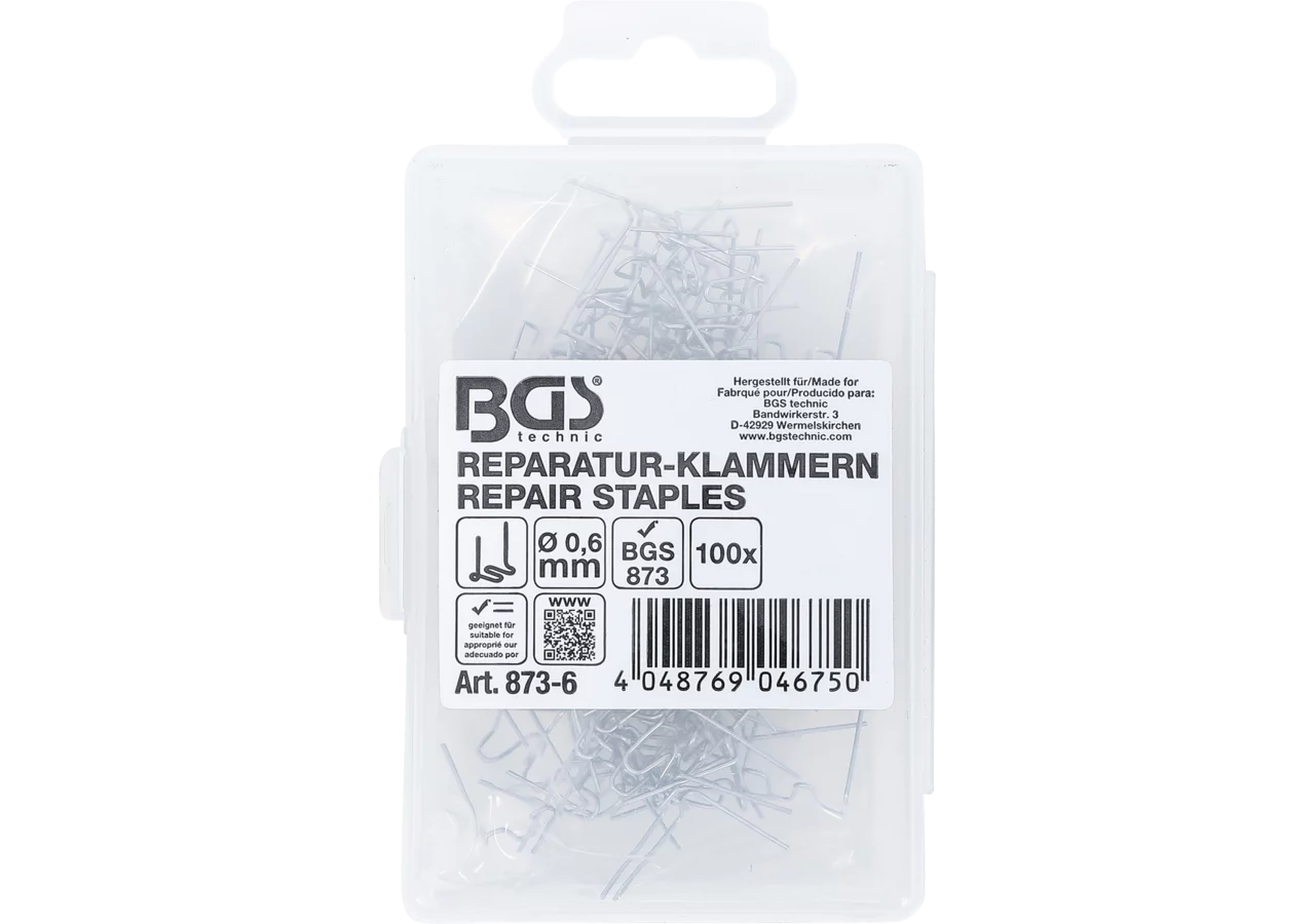 Reparaturklammern W-Form, 100 Stück passend zu 00986608 BGS