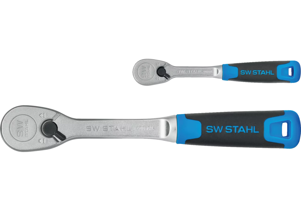 Umschaltratschensatz High Torque 2-teilig, 1/4 und 1/2 Zoll Antrieb, starke Ausführung SW-Stahl