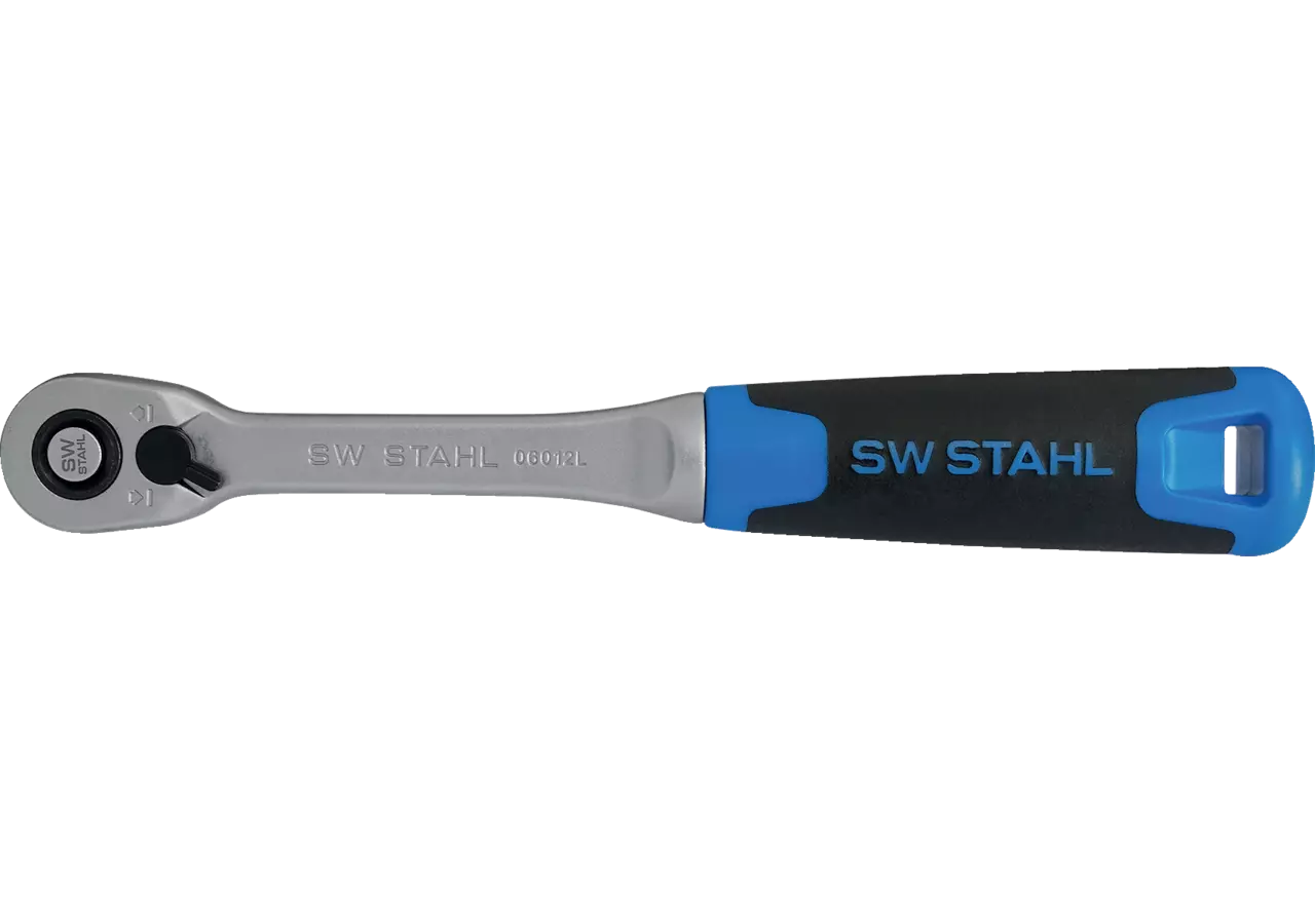 Umschaltratsche L 248 mm, mit 1/2 Zoll Antrieb, schlanke Ausführung SW-Stahl