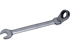 Ratschenschlüssel SW 22 x 292 mm, mit Gelenk, Gabel-/Ring Ausführung SW-Stahl