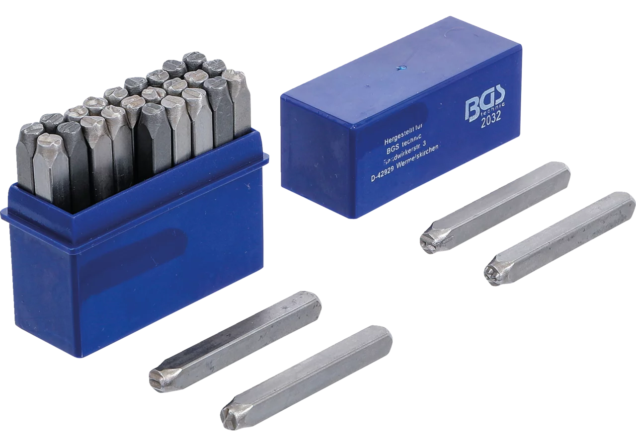 Schlagbuchstaben 5 mm, 27-teilig BGS