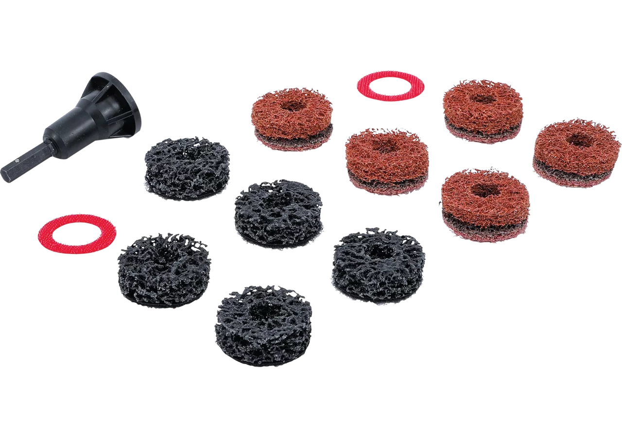 Radnabenschleifersatz 14-teilig, Dm 40 mm mit 6,3mm Rundschaft BGS