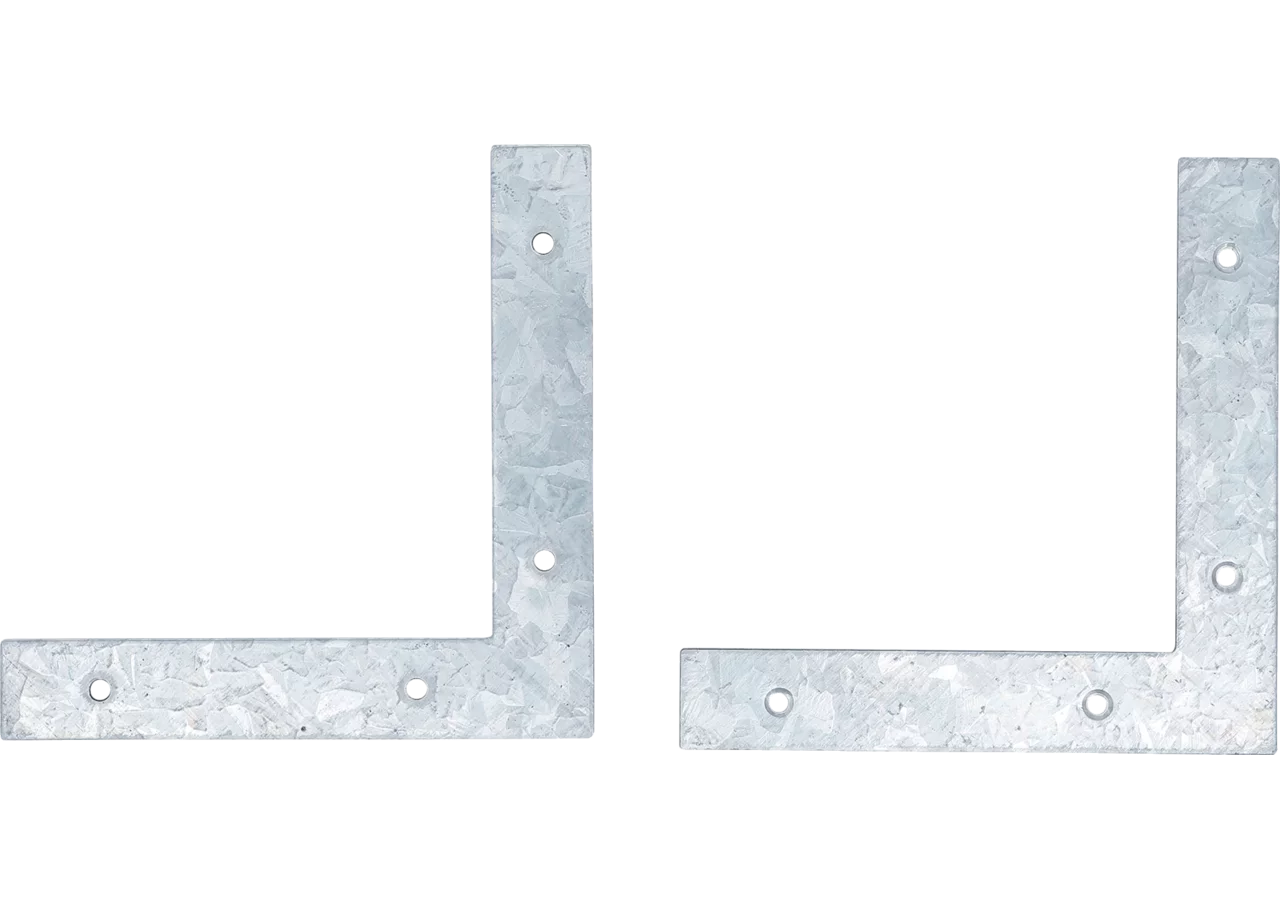 Winkelverbinder Form-L, 2-teilig, 150 x 150 x 25 mm Stahl verzinkt BGS