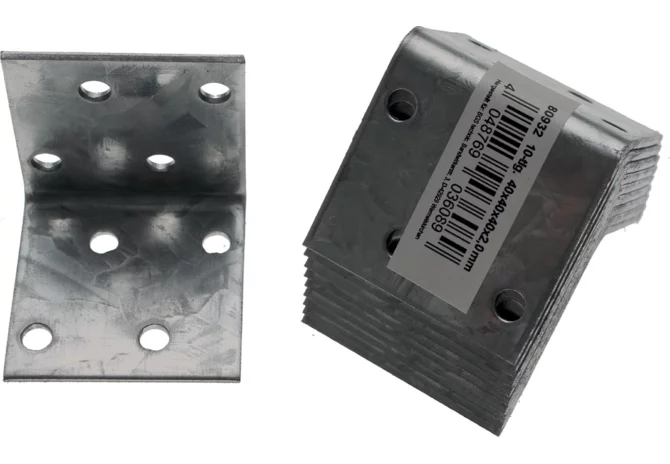 Winkelverbinder 10-teilig, 40 x 40 x 40 x 2 mm Stahl verzinkt BGS