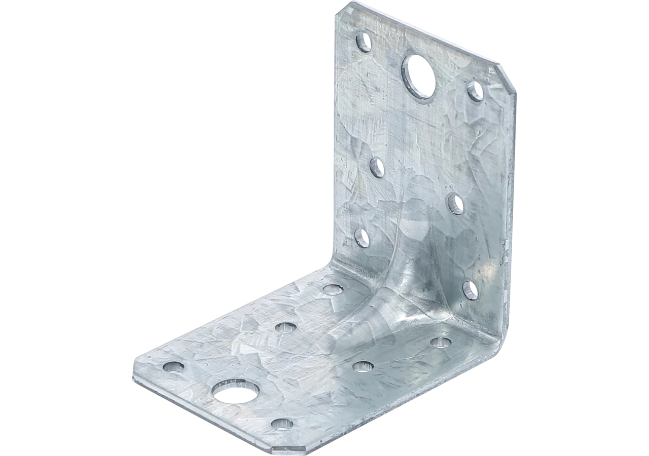 Winkelverbinder mit Sicke, 70 x 70 x 55 x 2,5 mm Stahl verzinkt BGS