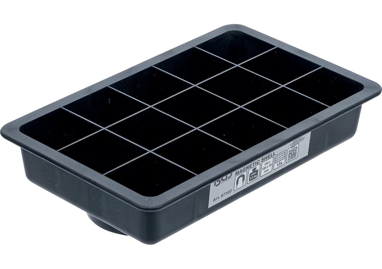 Magnet Haftschale, 120 x 190 x 33 mm, 15 Fächer Tragkraft 2 kg BGS