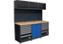 Wandschranksystem Starter Paket - 3 Module, 1950 x 2025 mm inkl. Massivholz-Arbeitsplatte BGS