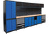Wandschranksystem Kompakt - 6 Module, 3900 x 2025 mm inkl. Massivholz-Arbeitsplatte BGS