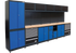 Wandschranksystem Kompakt - 6 Module, 3900 x 2025 mm inkl. Massivholz-Arbeitsplatte BGS
