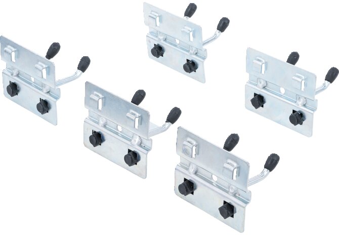 Doppelhaken-Satz 40 mm, 5-tlg. für Wandschranksystem – passend für Wandschranksystem BGS
