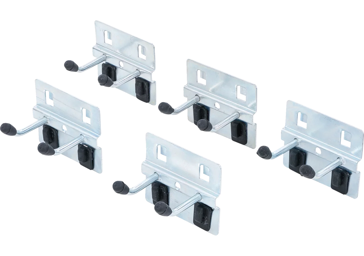 Doppelhaken-Satz 40 mm, 5-tlg. für Wandschranksystem – passend für Wandschranksystem BGS
