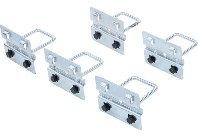 U-Haken-Satz 40 mm, 5-tlg. für Wandschranksystem – passend für Wandschranksystem BGS