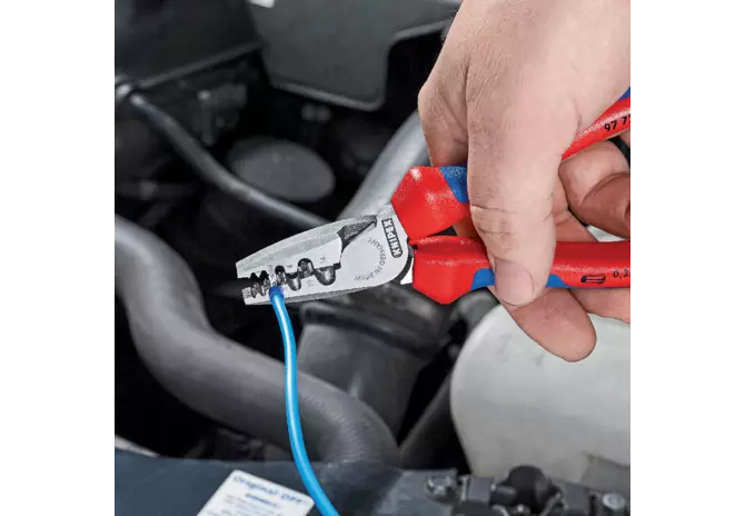 Crimpzange 0,25 - 16,0 mm², L 180 mm für Aderendhülsen – passend für Aderendhülsen Knipex
