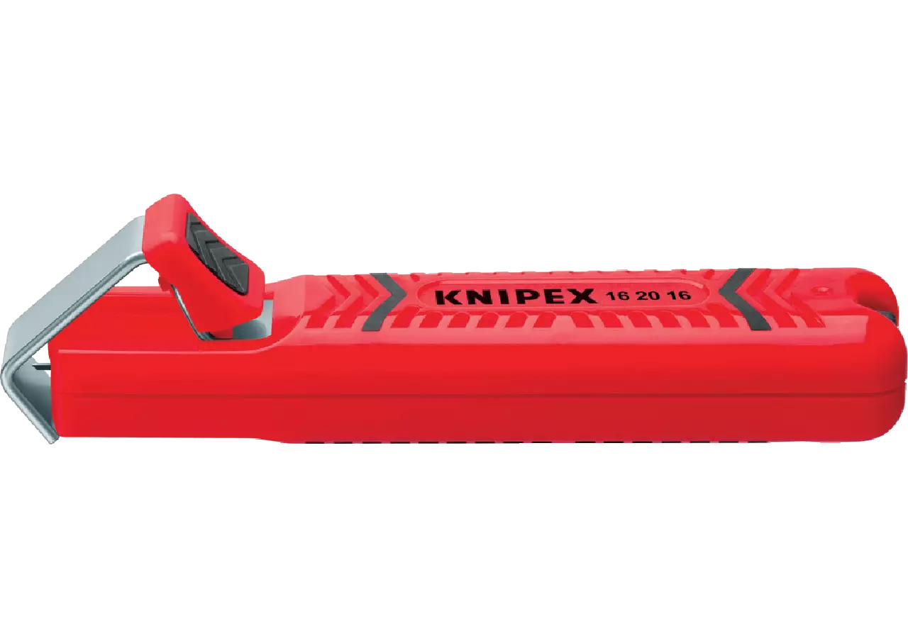 Abmantelungswerkzeug Dm bis 28 mm, L 165 mm mit Messer und Hakenklinge Knipex