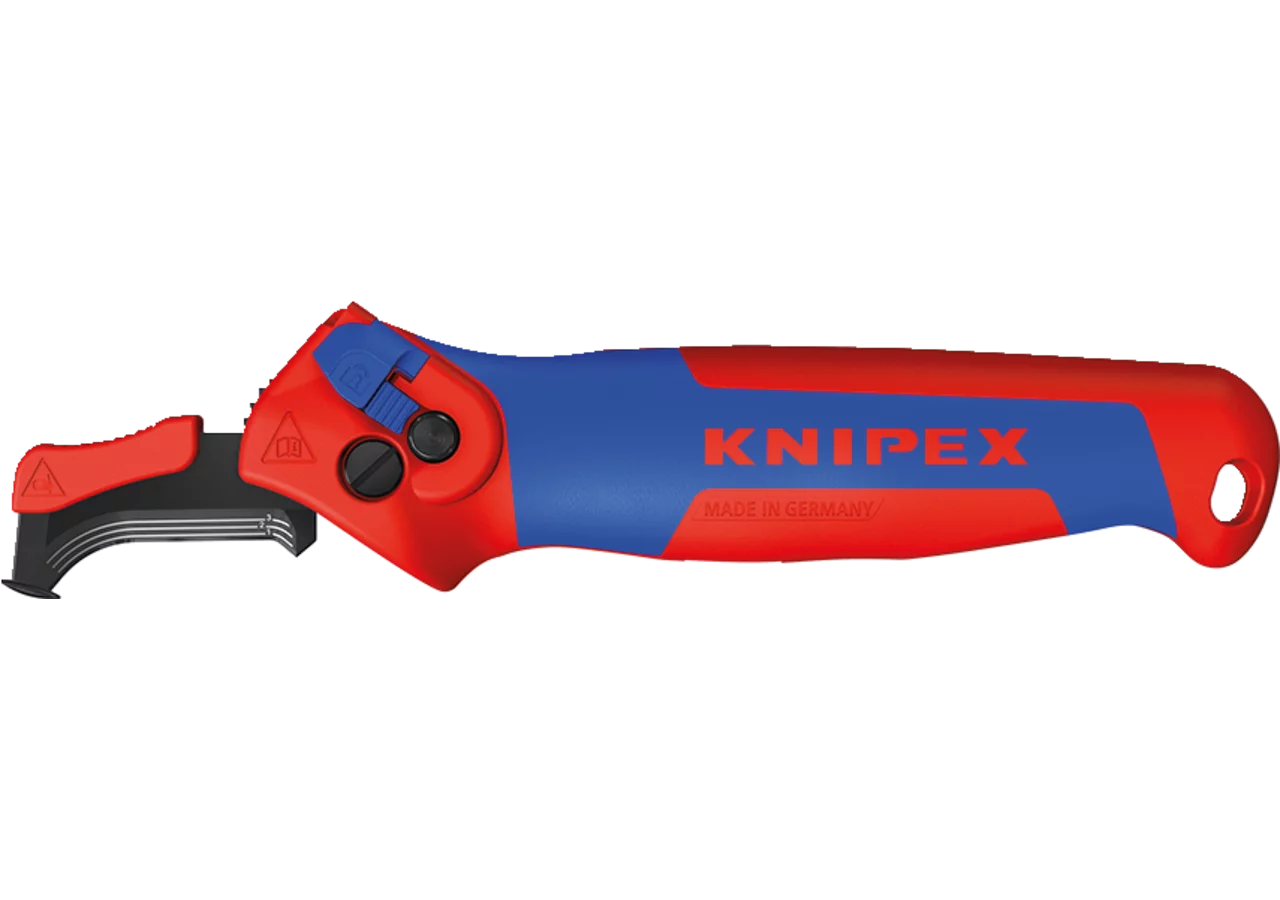 Abmantelungsmesser mit Gleitschuh und Ratschenfunktion Knipex