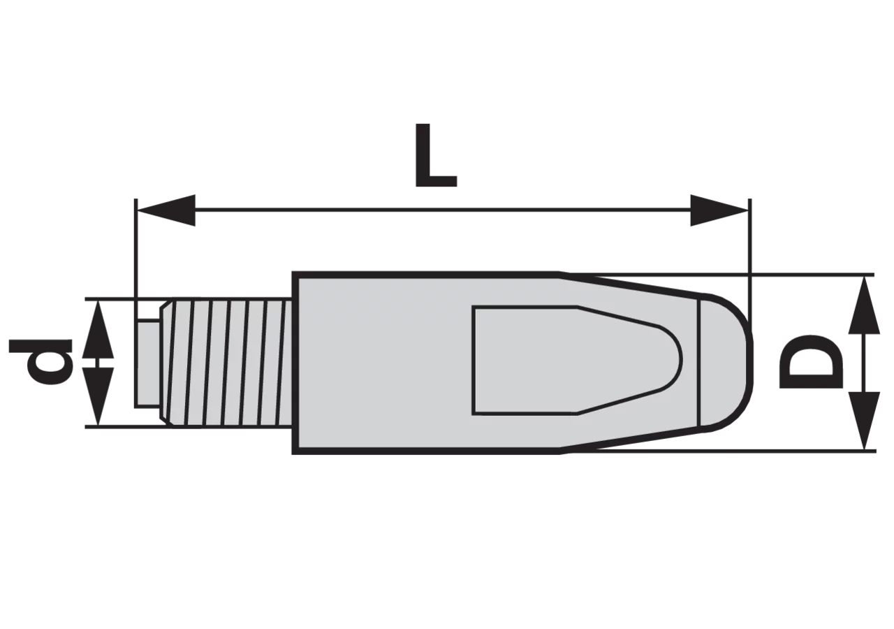 Stromkontaktdüse Dm 0,8 mm, Stahl Außendurchmesser 7,9 mm Telwin