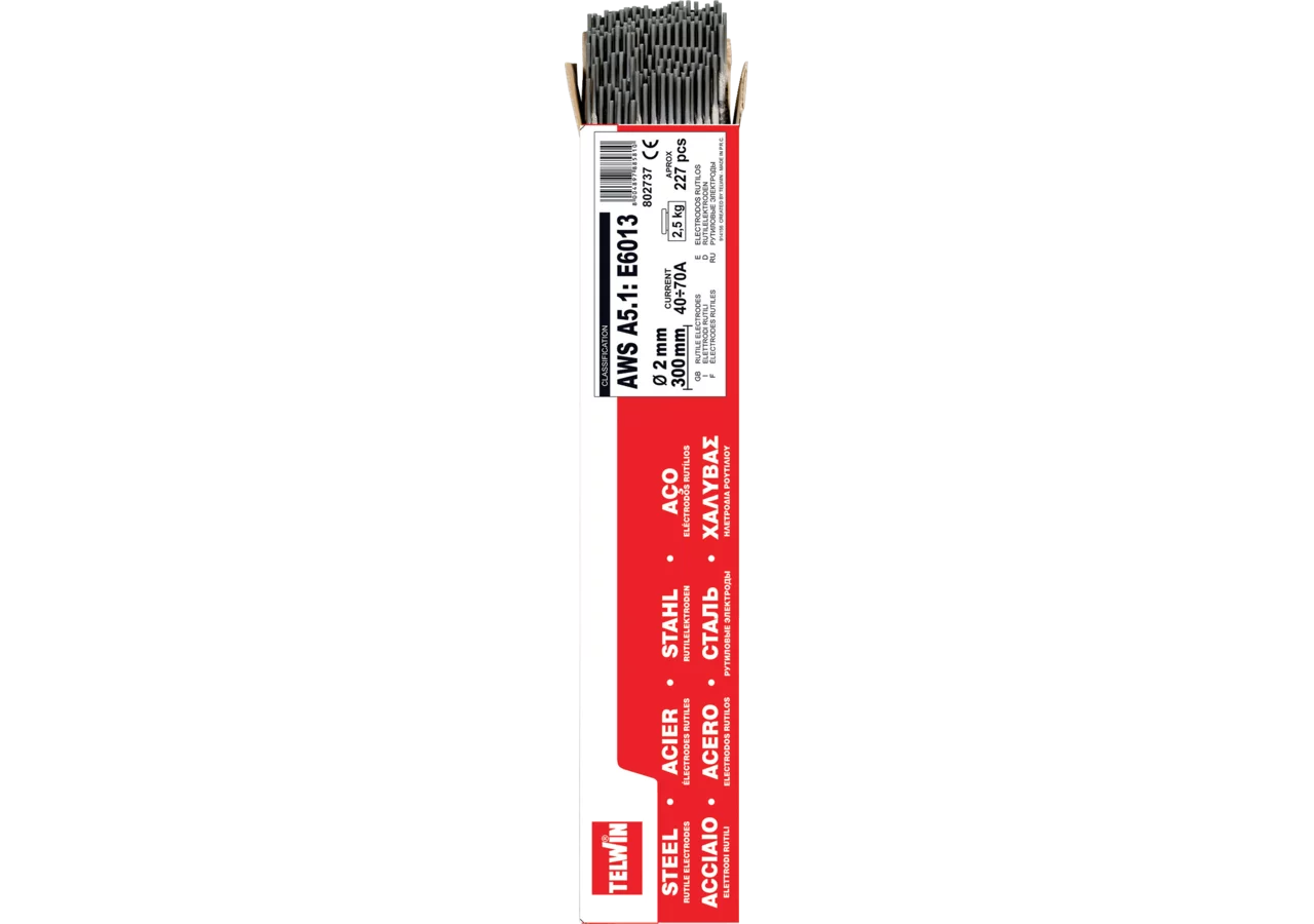 Elektroden rutil 2,0 mm, Stahl 227 Stück Telwin