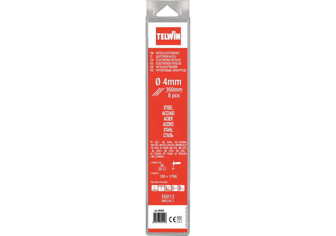 Elektroden rutil 4,0 mm, Stahl 8 Stück Telwin