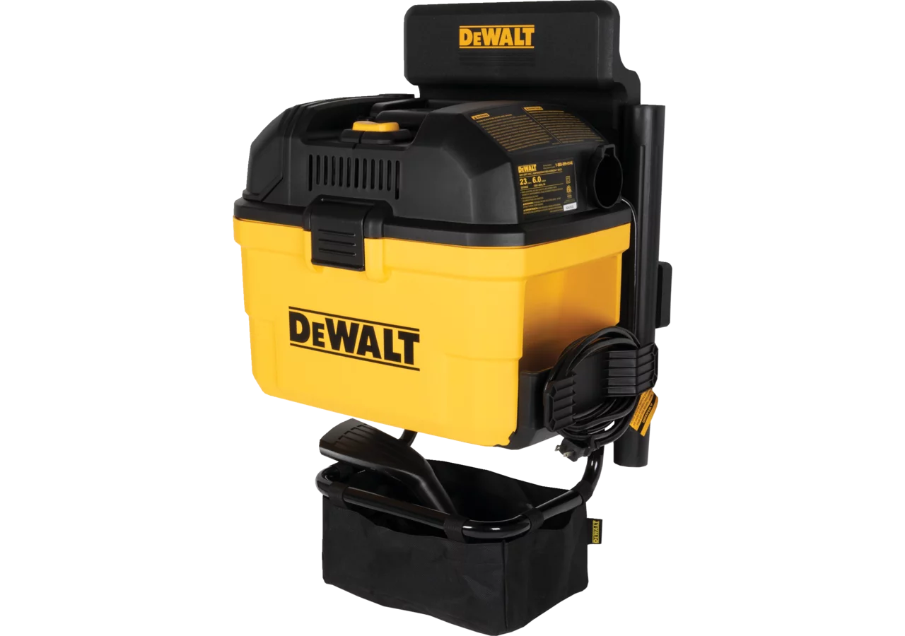 Staubsauger DXV23G, 23 Liter, Wandmontage 1100 Watt für Nass Trocken – passend für Nass Trocken DeWALT