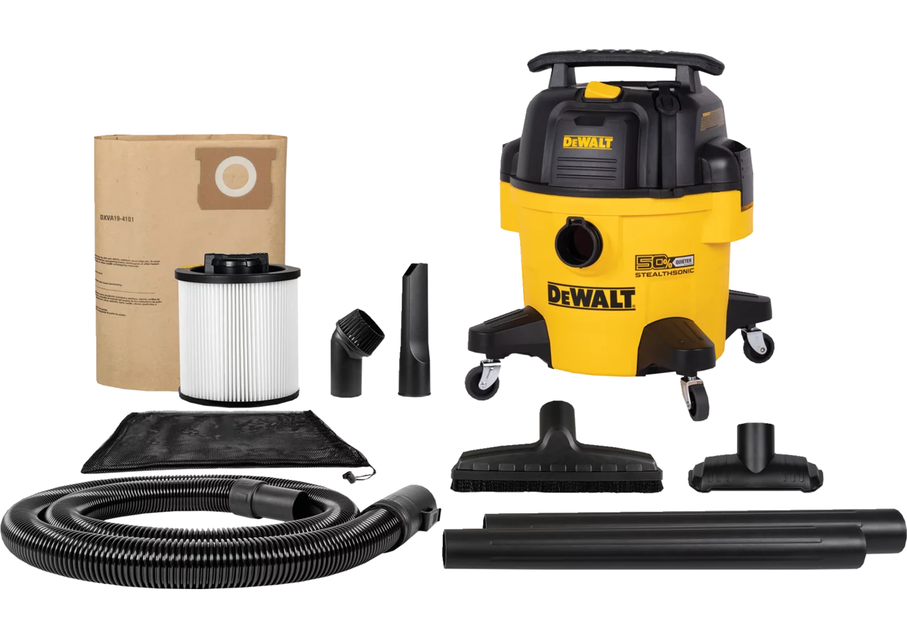 Staubsauger DXV23P-QT, 23 Liter, Lärmarm 800 Watt für Nass Trocken – passend für Nass Trocken DeWALT
