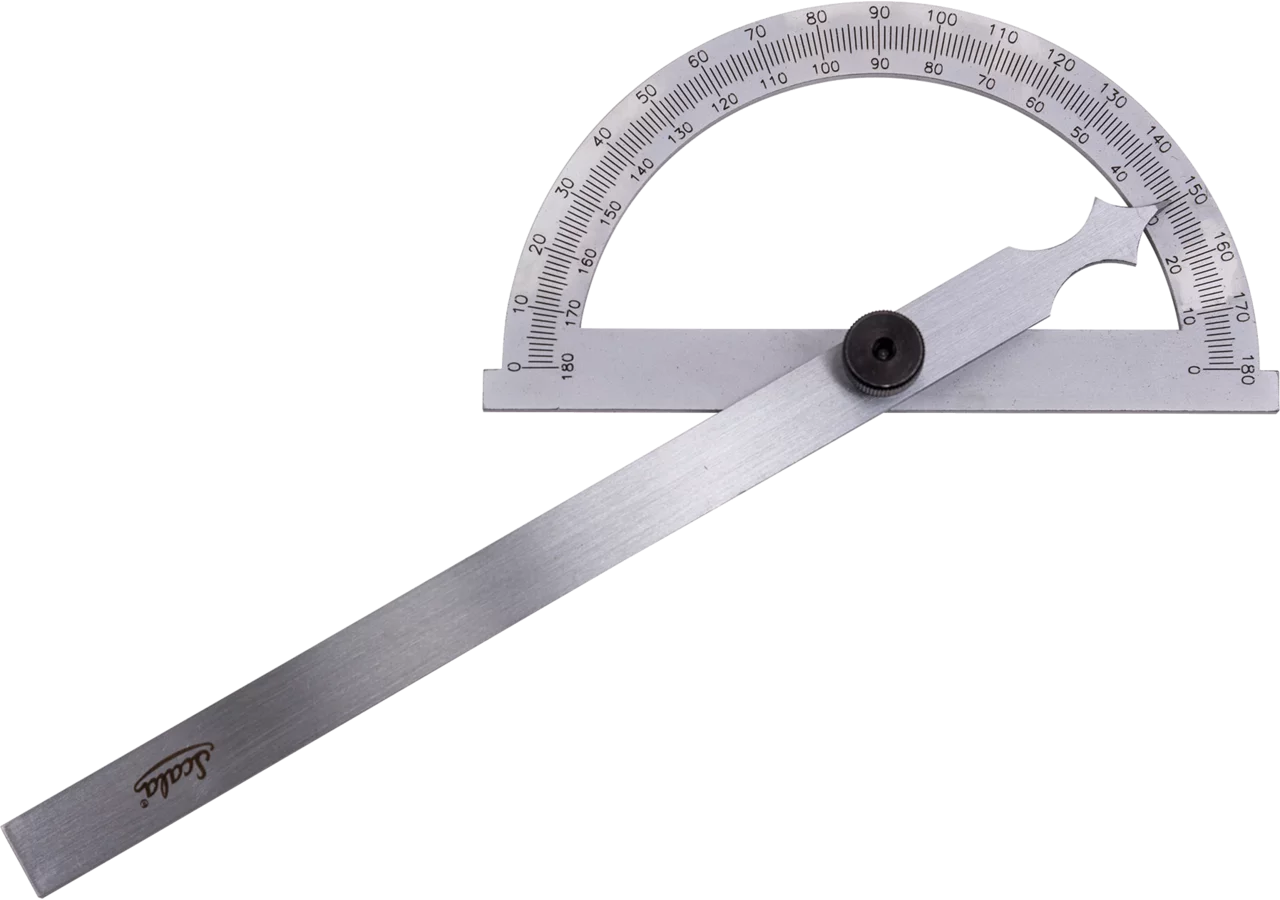 Gradmesser Type 486, 0 - 180°, 150 x 120 mm mit Feststellschraube Scala