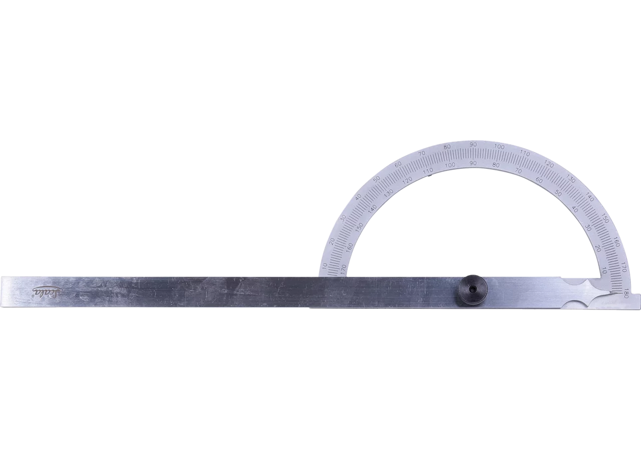 Gradmesser Type 486, 0 - 180°, 300 x 200 mm mit Feststellschraube Scala