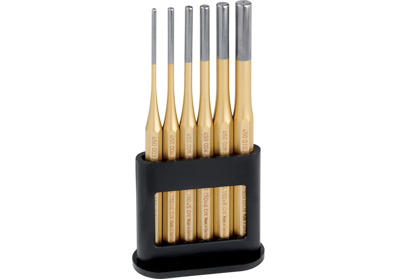 Splintentreibersatz 6-teilig, Dm 3, 4, 5, 6, 8, 10 mm, im Kunststoffhalter Rennsteig