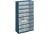 Stahlmagazin 1224-02, 552 x 306 x 150 mm, mit 24 Schubladen Farbe Blau/Transparent Raaco