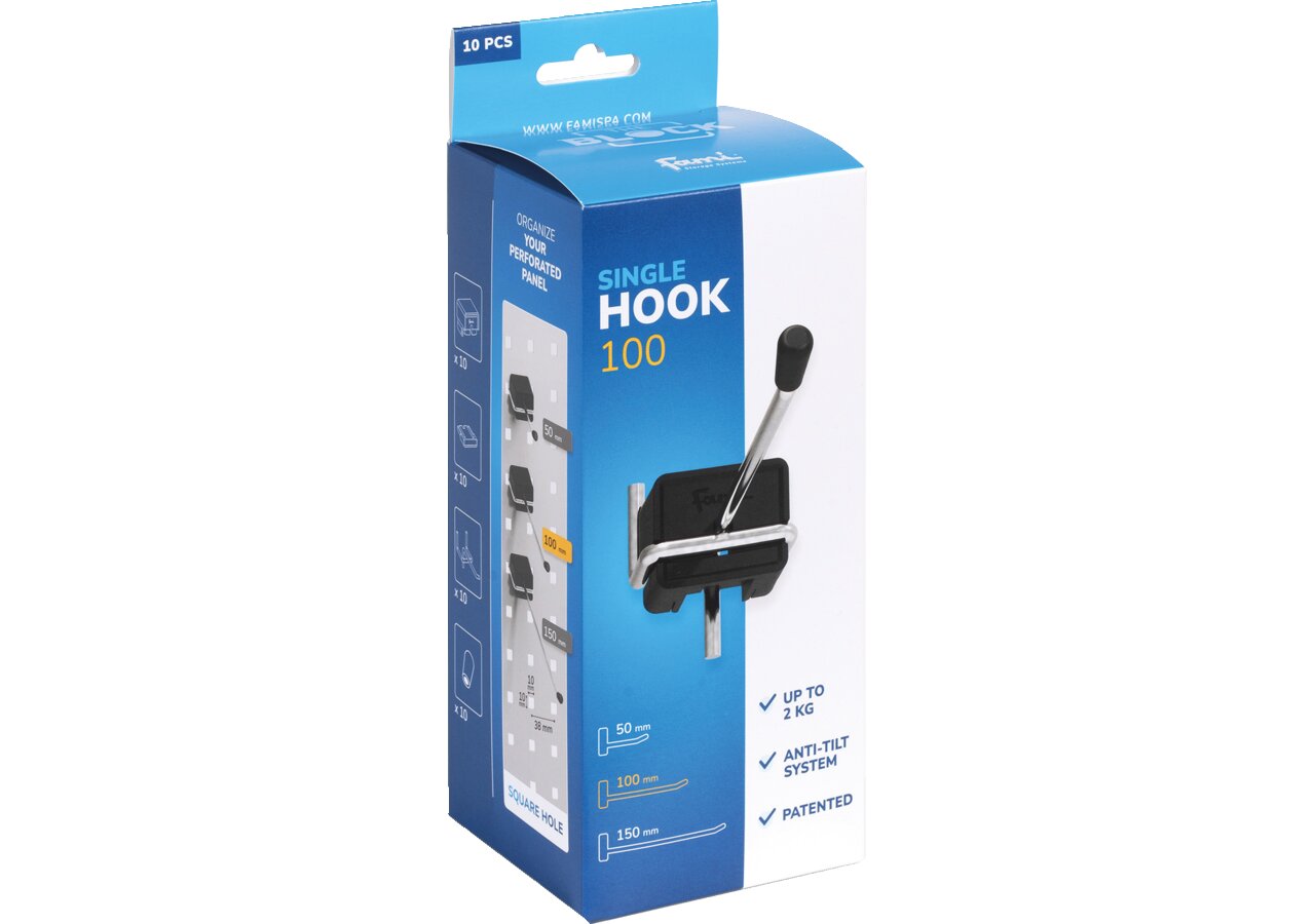 Lochwandhaken Single HOOK 100 einfach, 10 Stück im Karton GartenShop24 - Hochwertige Gartengeräte