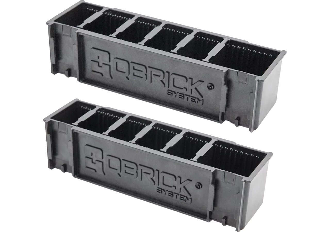 Werkzeughalter 2 Stück im Set, Long Items Holder inkl. 10 x Trennwände QBRICK