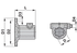 Aufsteckflansch mit Schiebestift, 1 3/8-6, Dm 90 mm TK 74,4 mm, 4 Löcher, 16.01.01 Walterscheid