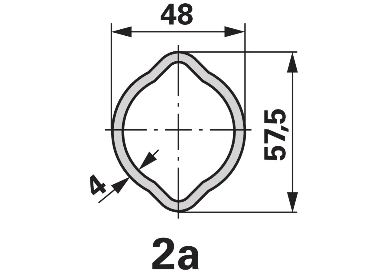 Profilrohr Zitronenprofil 2a 0,8 Meter, 75.35.15 Walterscheid