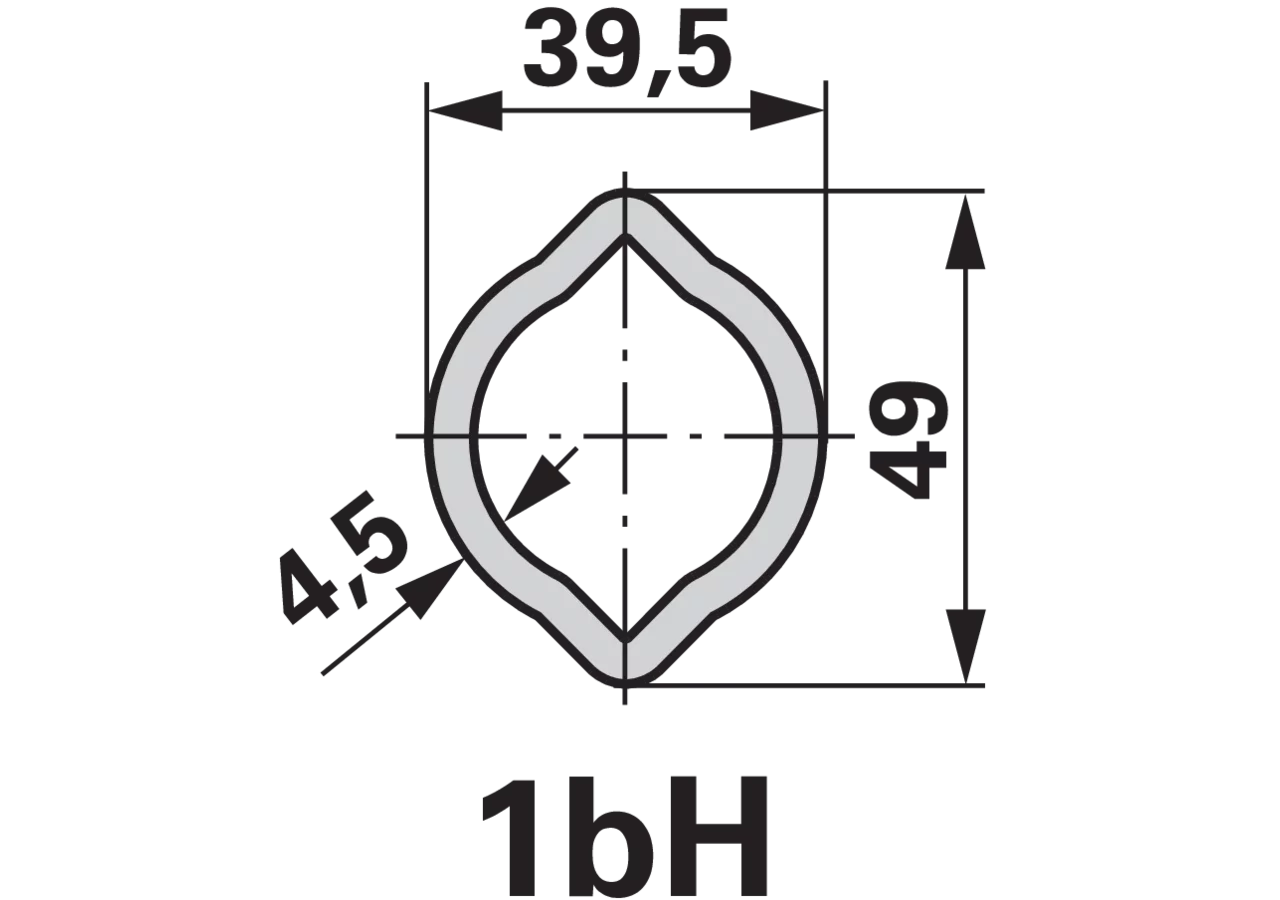 Profilrohr Zitronenprofil 1bH 1 Meter, 75.25.65 Walterscheid